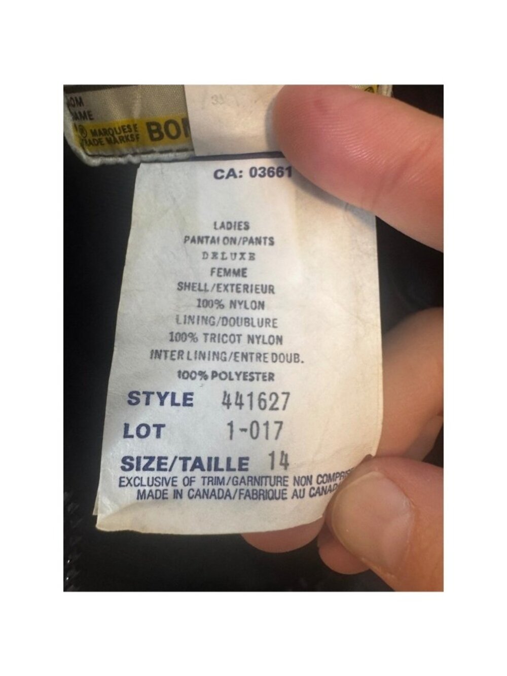 Vintage Ski-Doo Bombardier Snow Bib Overalls Ski Snowmobile Pants Womens 14 - Picture 8 of 12